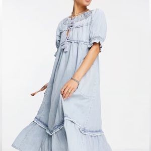 Free People one and only maxi Smock dress M